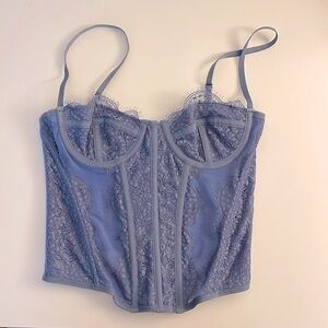 urban outfitters, blue corset top size small